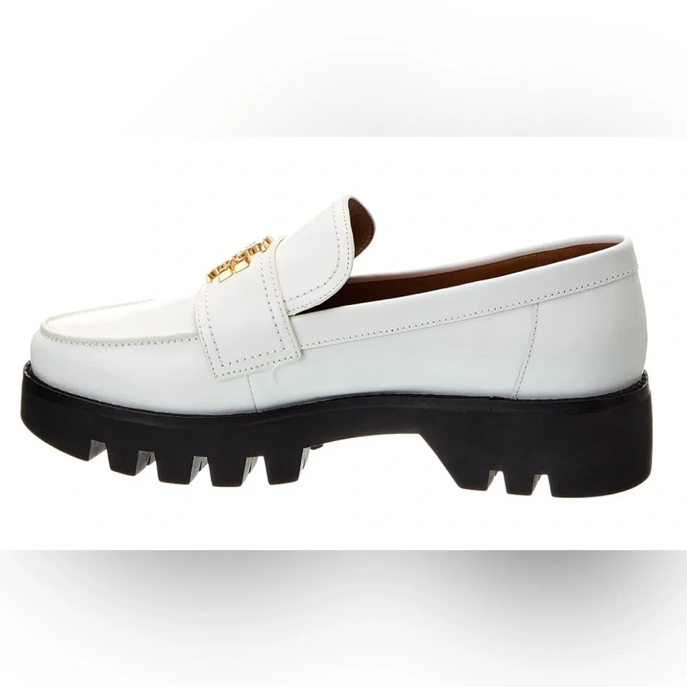 NIB [Tory Burch] Mini Everly Chunky Loafers Cambridge In New Ivory Women’s 10.5 - Picture 2 of 15